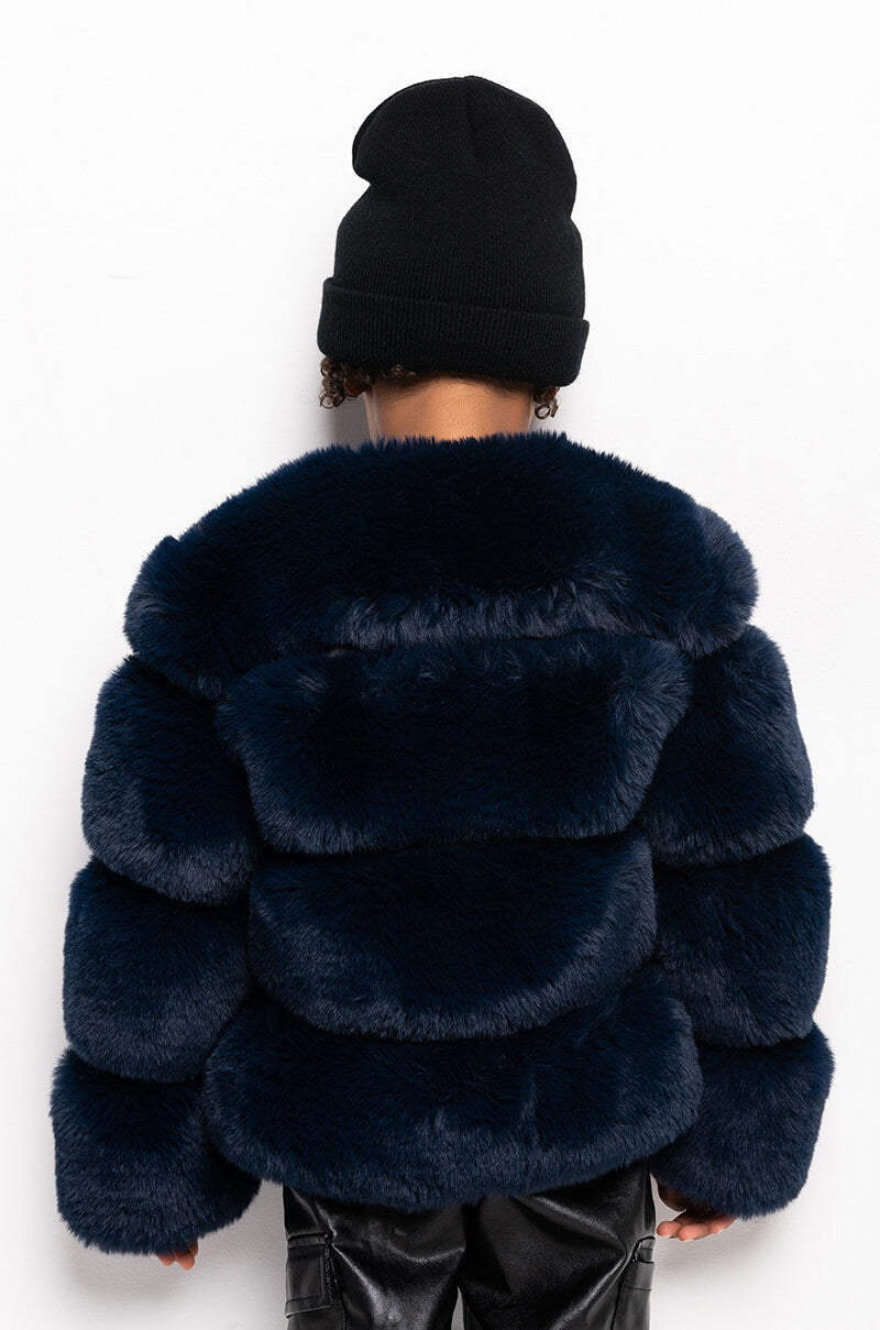 GOT IT FROM MY MAMA FAUX FUR JACKET