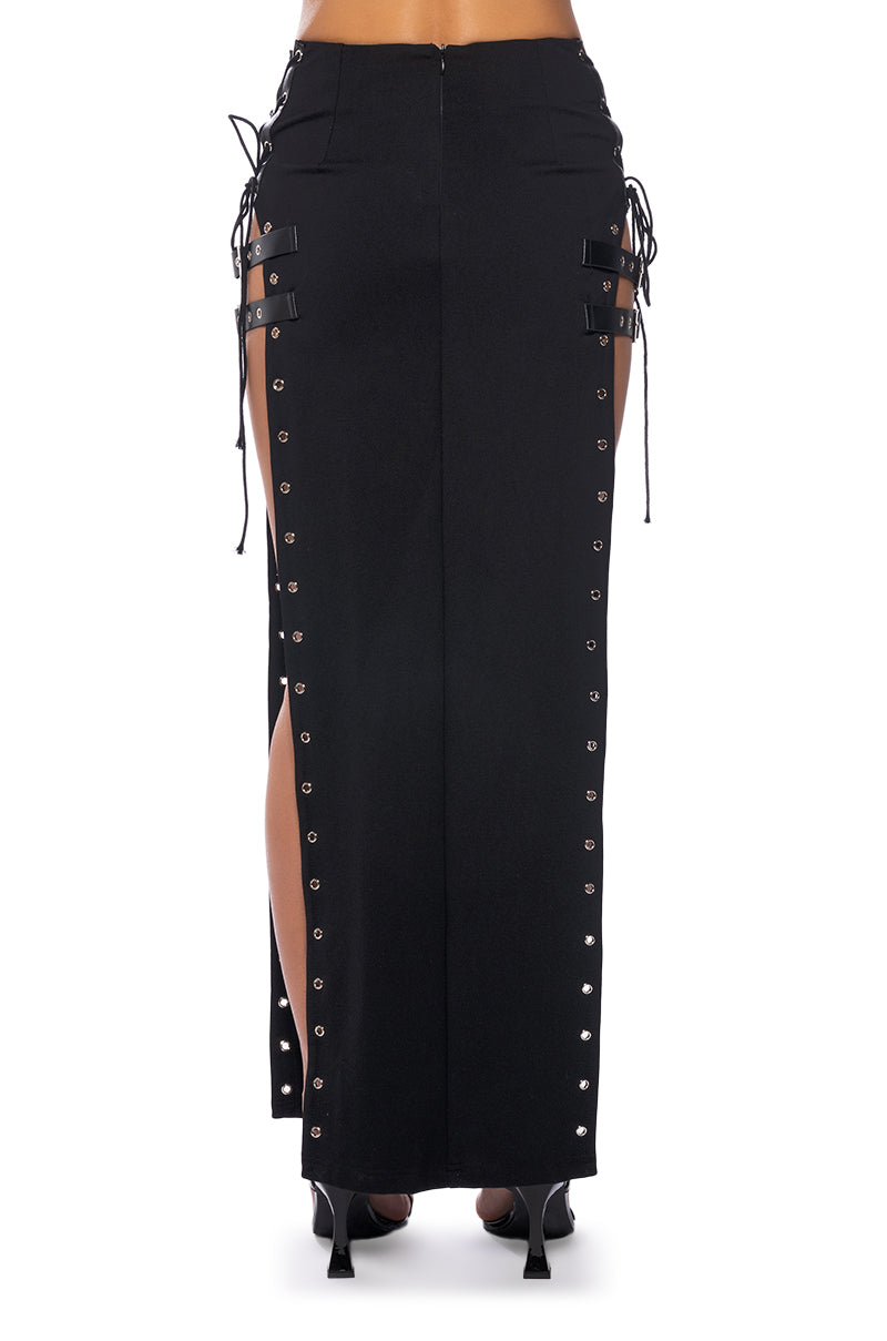 GOTHIC QUEEN LACE UP MAXI SKIRT