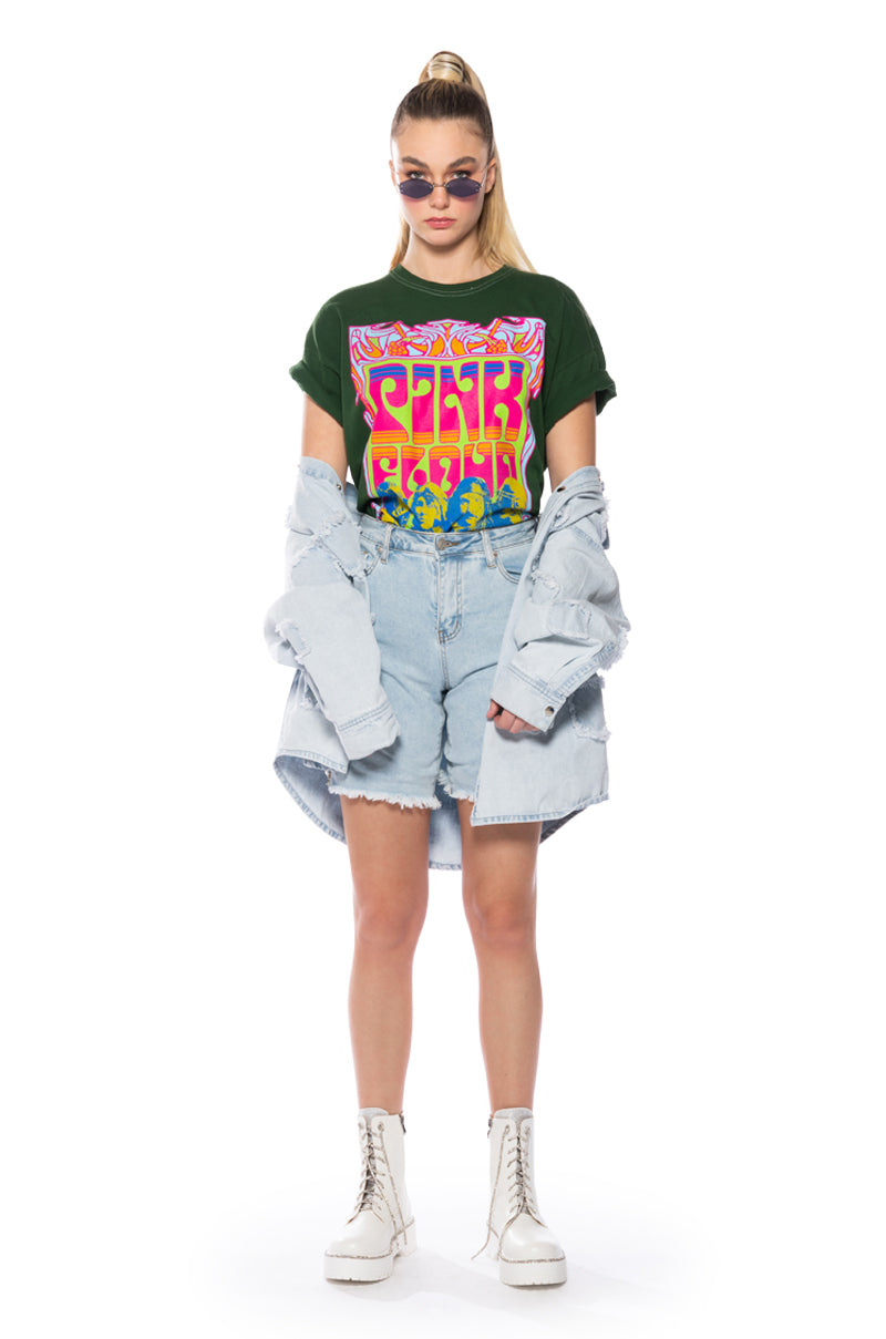 GREEN PINK FLOYD PIGMENT DYED TSHIRT