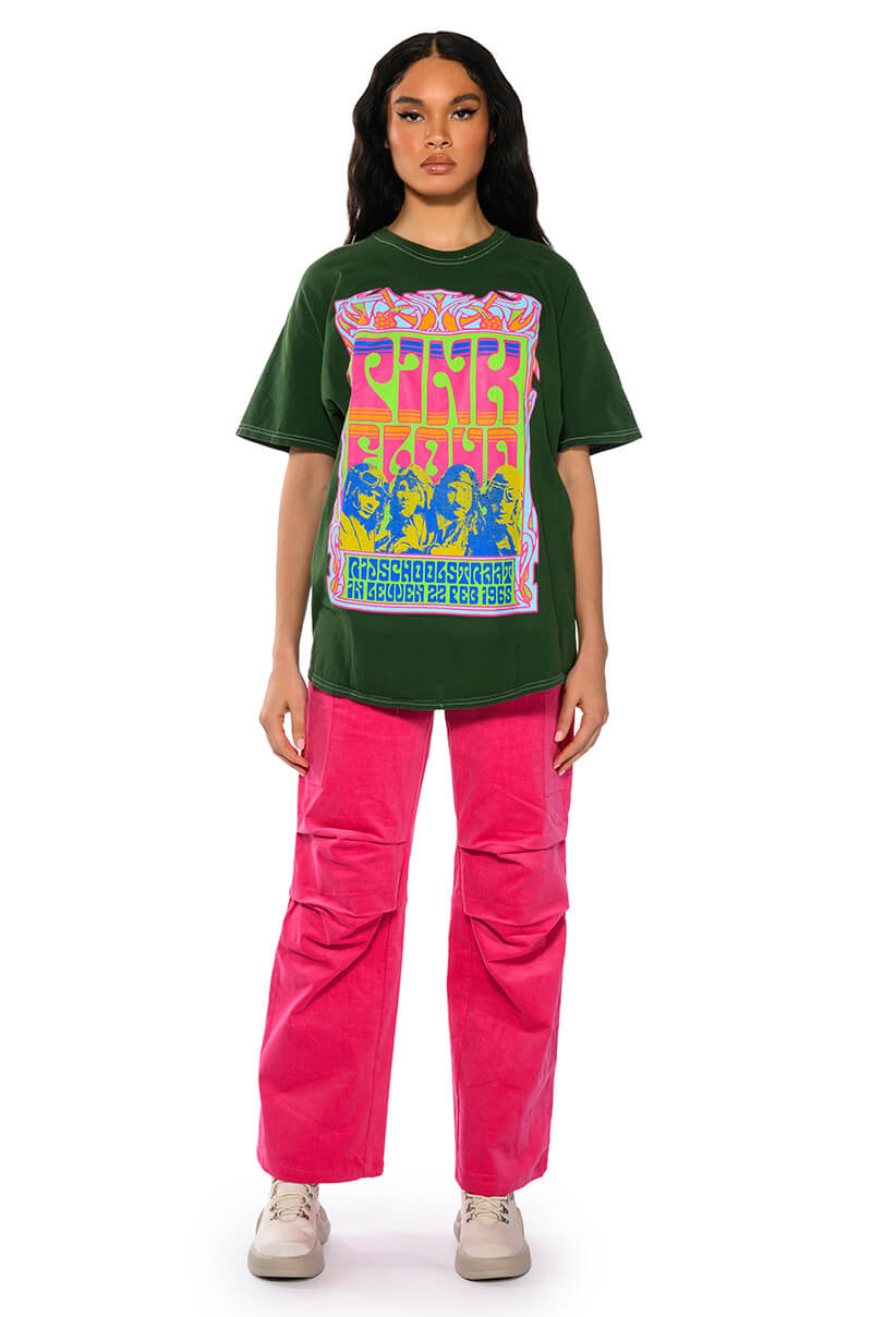GREEN PINK FLOYD PIGMENT DYED TSHIRT