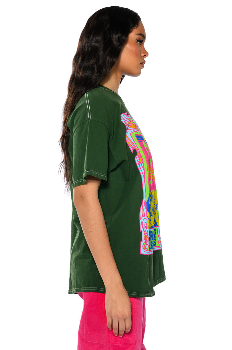 GREEN PINK FLOYD PIGMENT DYED TSHIRT