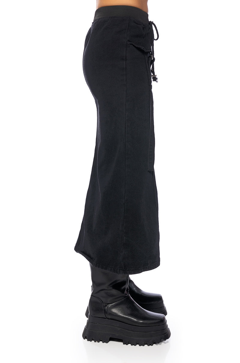 GRUNGEY CARGO MIDI SKIRT