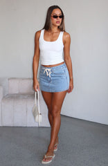 Ameline Denim Mini Skirt Light Blue