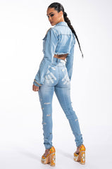 HANDS TO YOURSELF DISTRESSED SKINNY JEAN