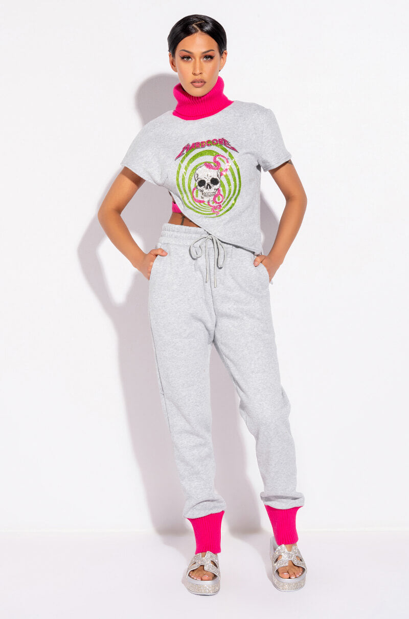 HARD POP OF COLOR SKINNY JOGGER