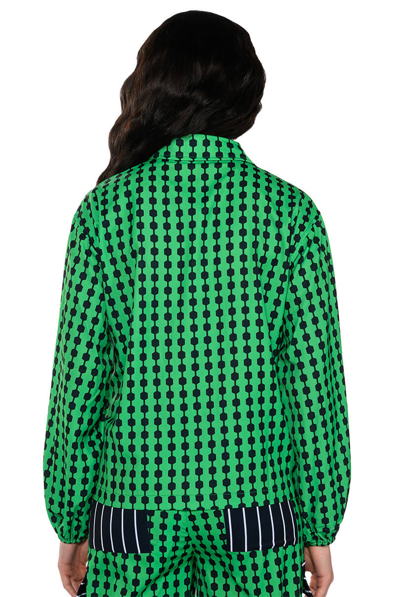 HATTIE CONTRAST BUTTON DOWN BLOUSE