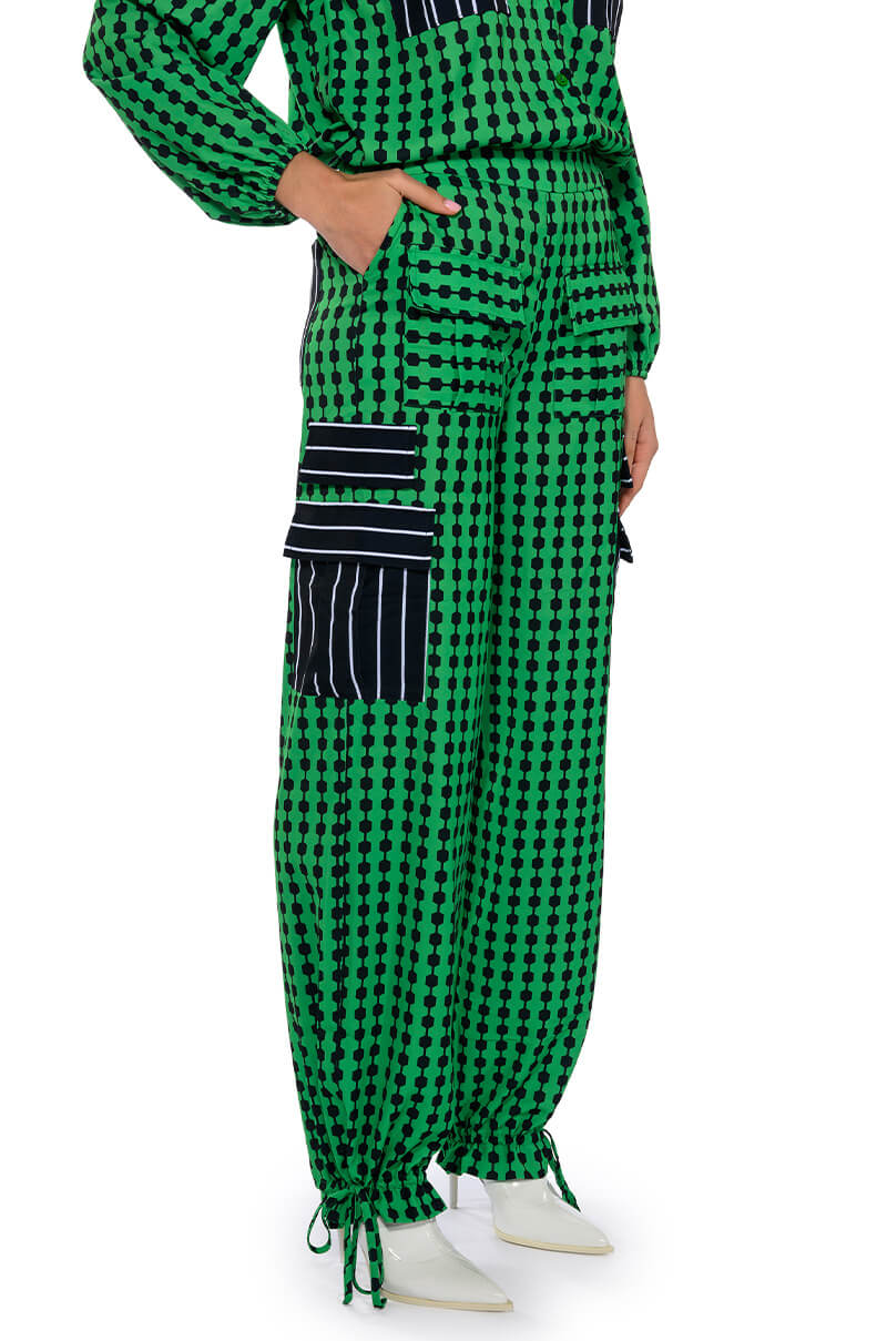 HATTIE CONTRAST PULL ON PANTS