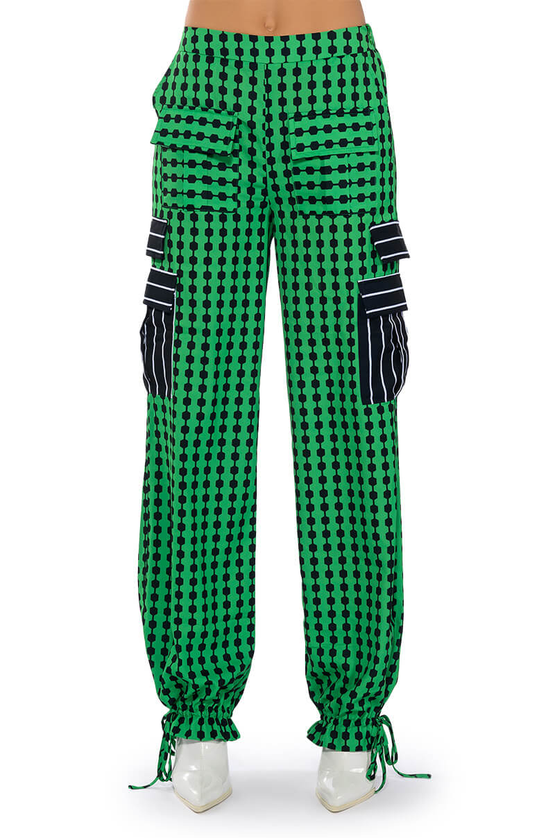 HATTIE CONTRAST PULL ON PANTS
