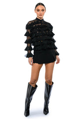 HE SAID SHE SAID SLIT DETAIL MINI SKORT