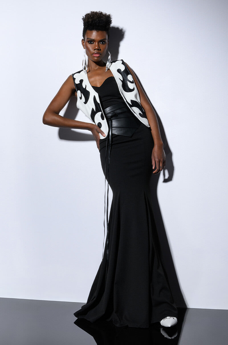 HEART IN THE HIGHLANDS FAUX LEATHER VEST
