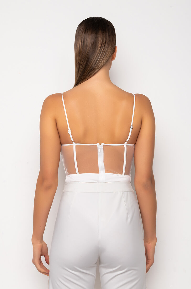 HERA CORSETED MESH BODYSUIT