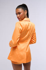 HERE COMES THE SUN SATIN BLAZER