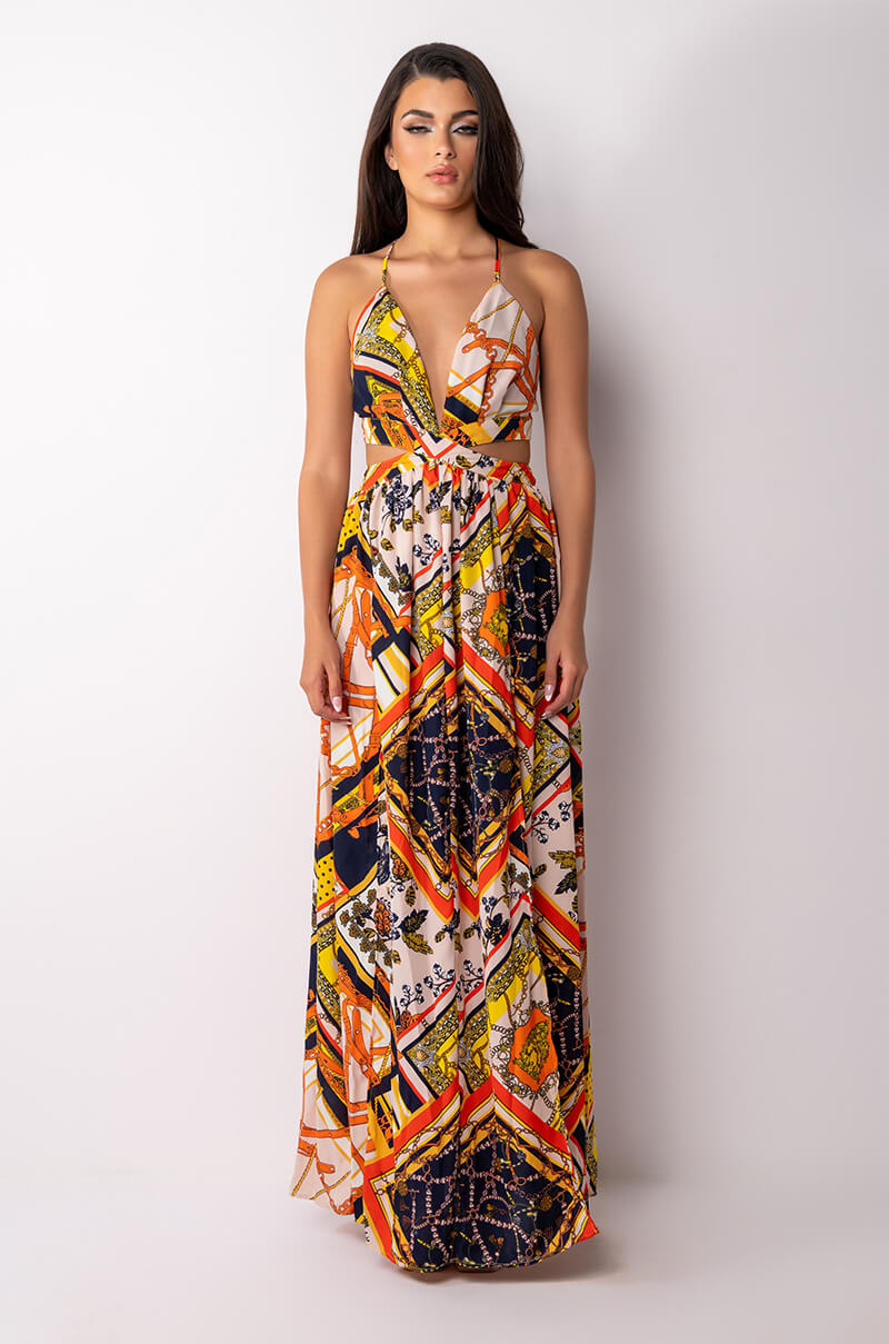 HERE FOREVER PRINTED MAXI DRESS