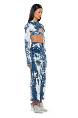 HEY NOW ACID WASH ULTRA CROP DENIM BOLERO