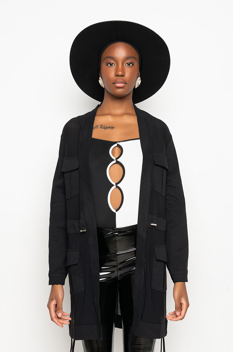HEY NOW MESH BLAZER DUSTER