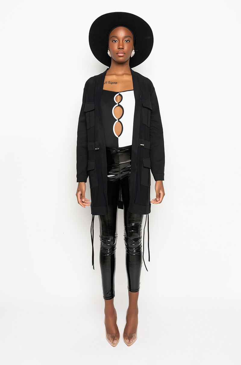 HEY NOW MESH BLAZER DUSTER