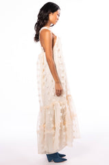 HIDDEN GARDEN FLORAL DETAIL MAXI DRESS