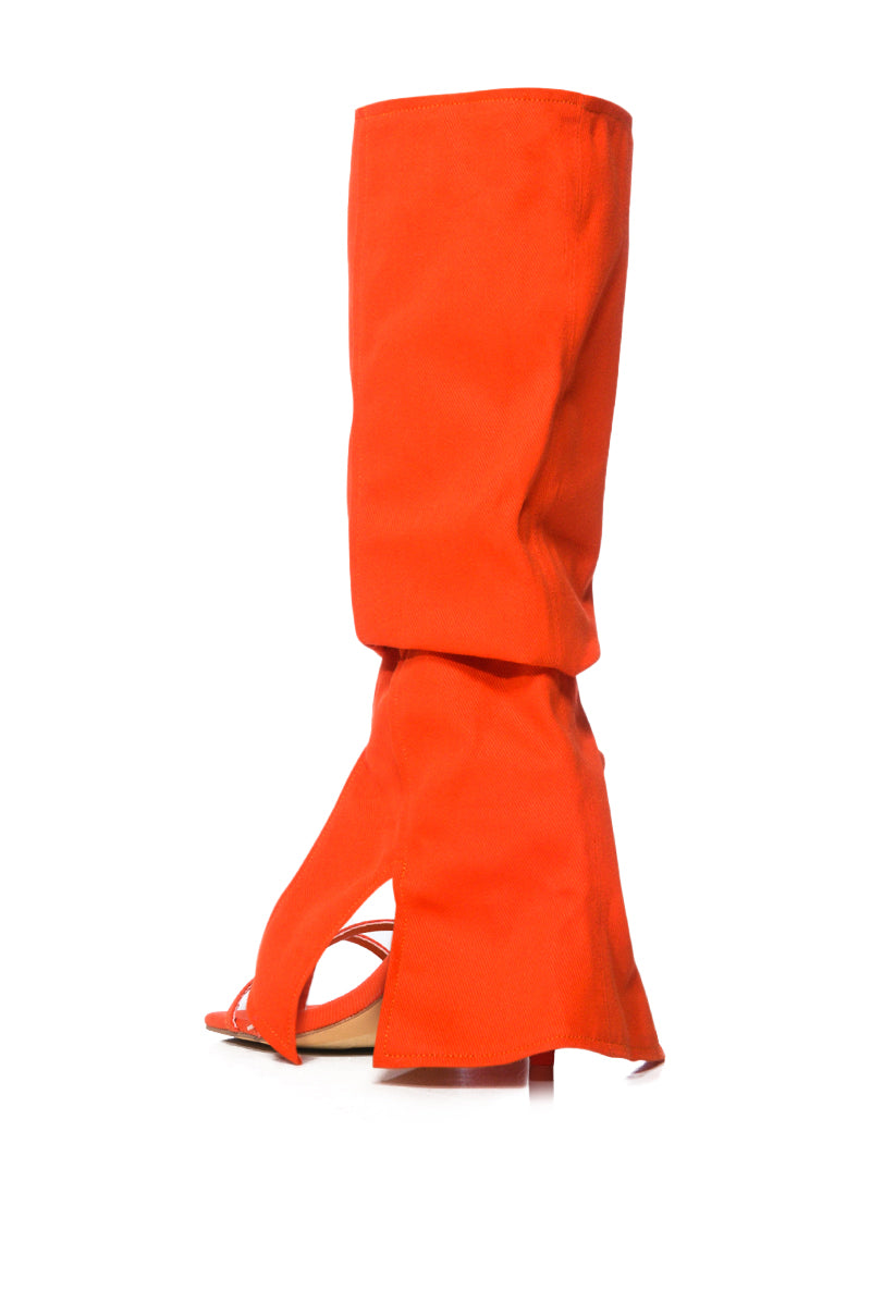 HOE DOWN TWO PIECE SANDAL IN ORANGE