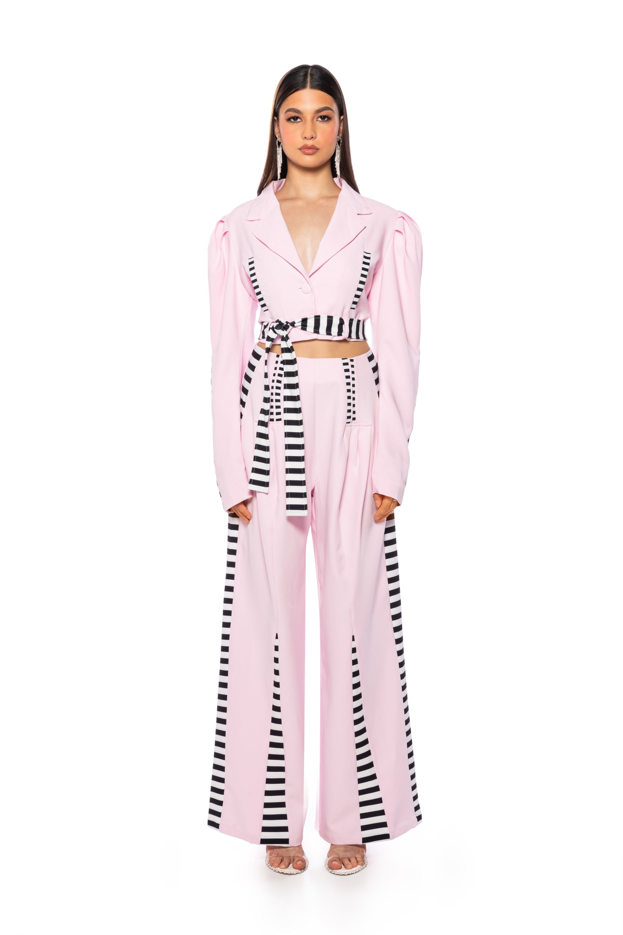 HOT GIRL STRIPED STATEMENT TROUSER