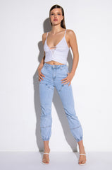HOUSE PARTY CUTOUT RIB TANK