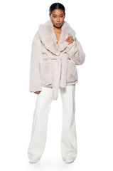 HUG TIGHT FAUX FUR JACKET