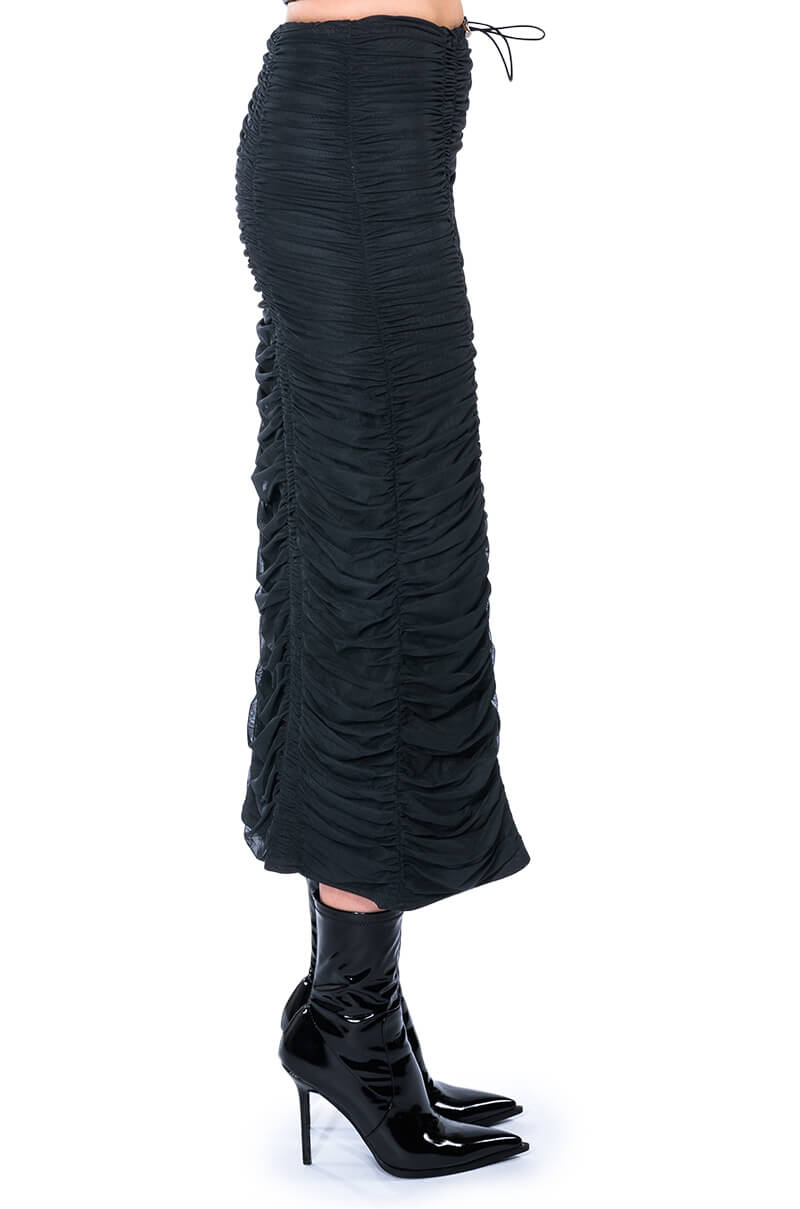 I ONLY GET BETTER RUCHED MAXI SKIRT