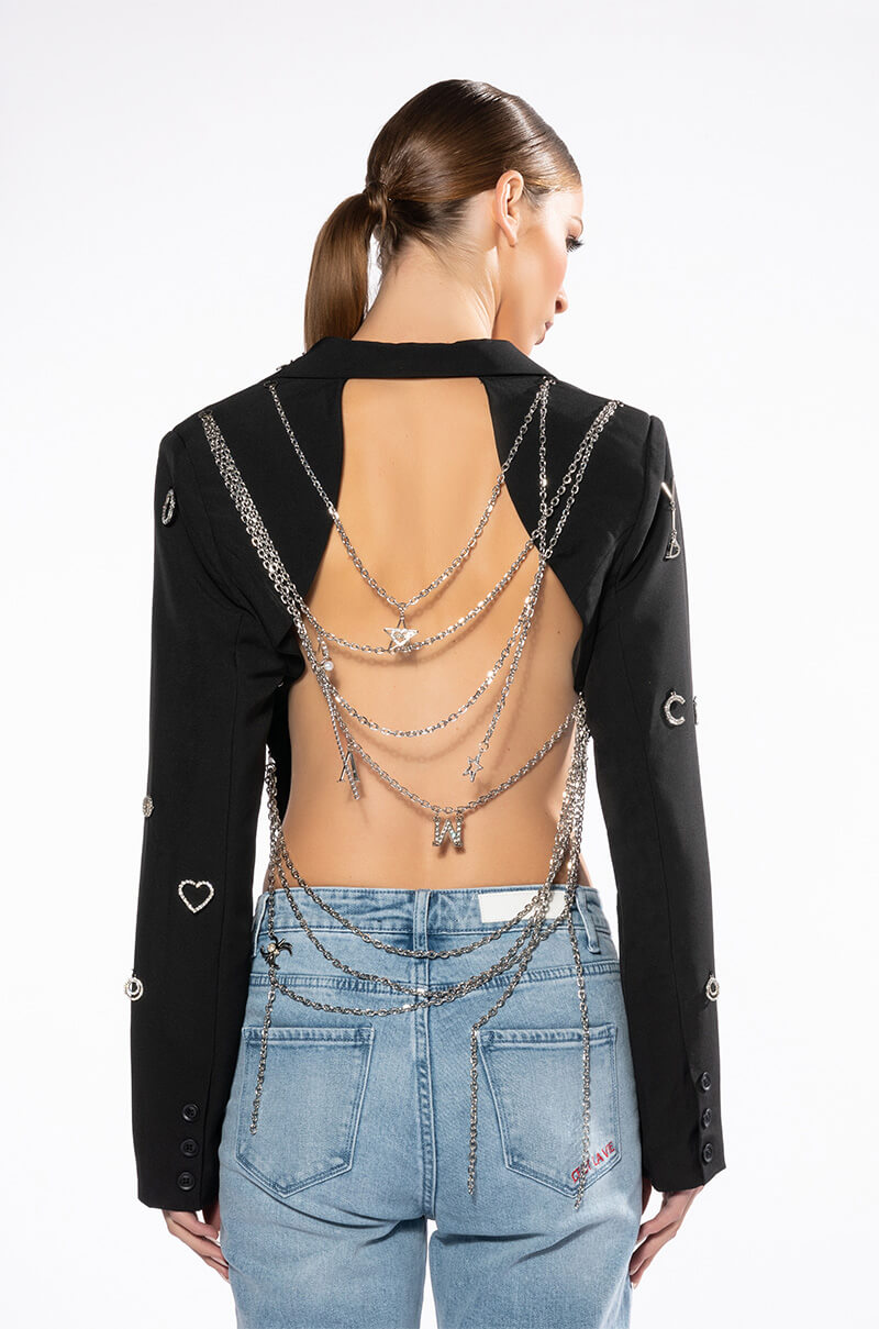 I PUT A SPELL ON YOU OPEN BACK CHARM BLAZER