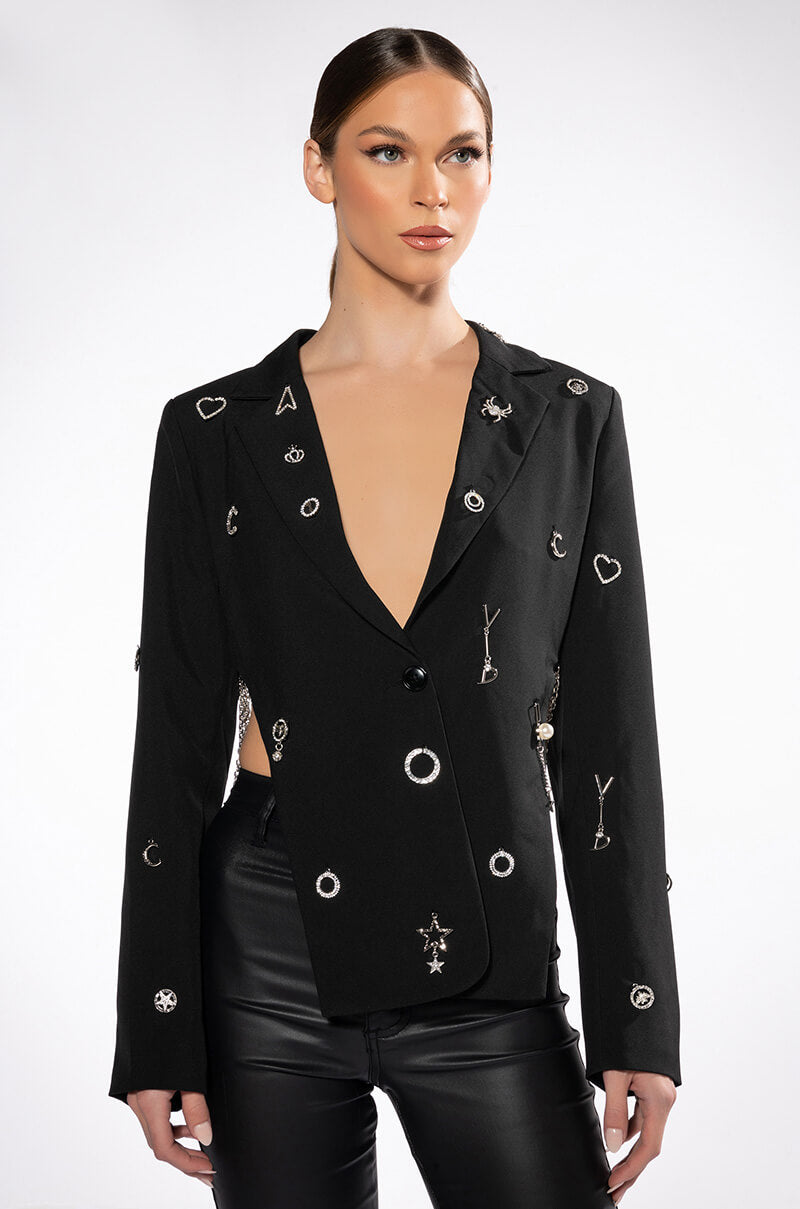 I PUT A SPELL ON YOU OPEN BACK CHARM BLAZER