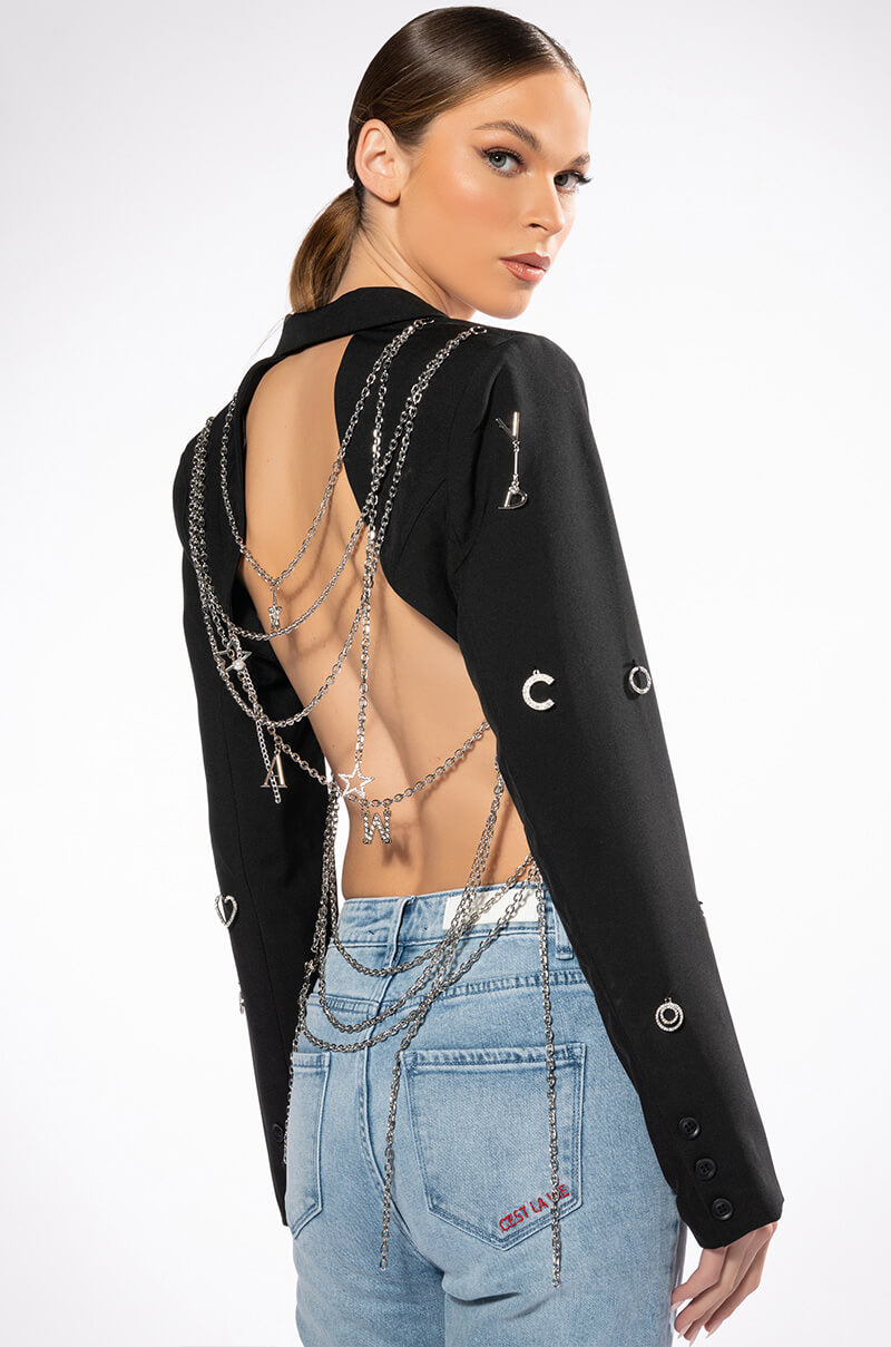 I PUT A SPELL ON YOU OPEN BACK CHARM BLAZER