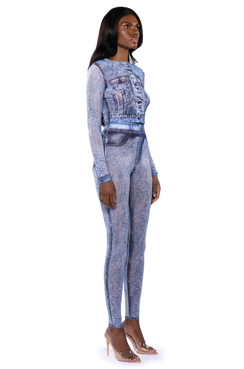 IF YOU ONLY KNEW MESH LONG SLEEVE TOP