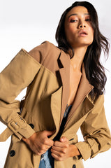 ILLUME OFF SHOULDER CLASS TRENCH BODY
