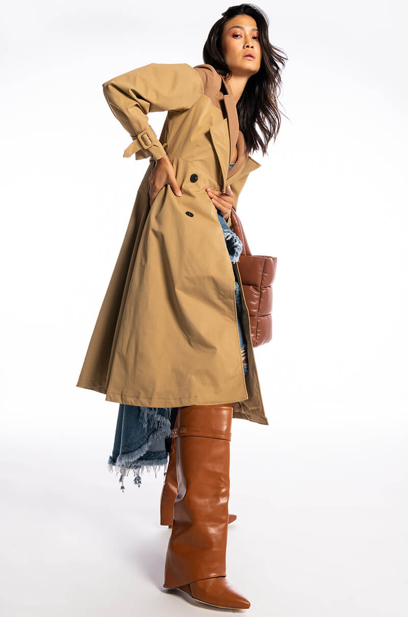 ILLUME OFF SHOULDER CLASS TRENCH BODY