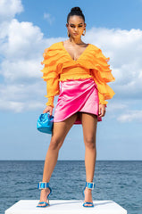 I'M SO FANCY RUFFLED LONG SLEEVE BLOUSE
