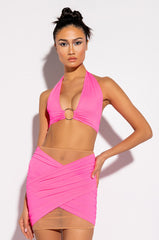 IN MY OWN LANE HALTER CROP TOP