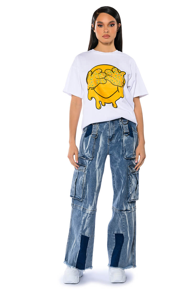 IN MY THOUGHTS ULTRA BAGGY CARGO JEANS