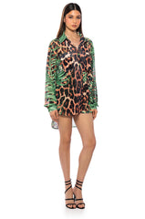 IN PARADISE OVERSIZED FLOWY BLOUSE