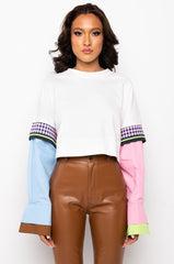 IN THE MOMENT CROPPED T SHIRT