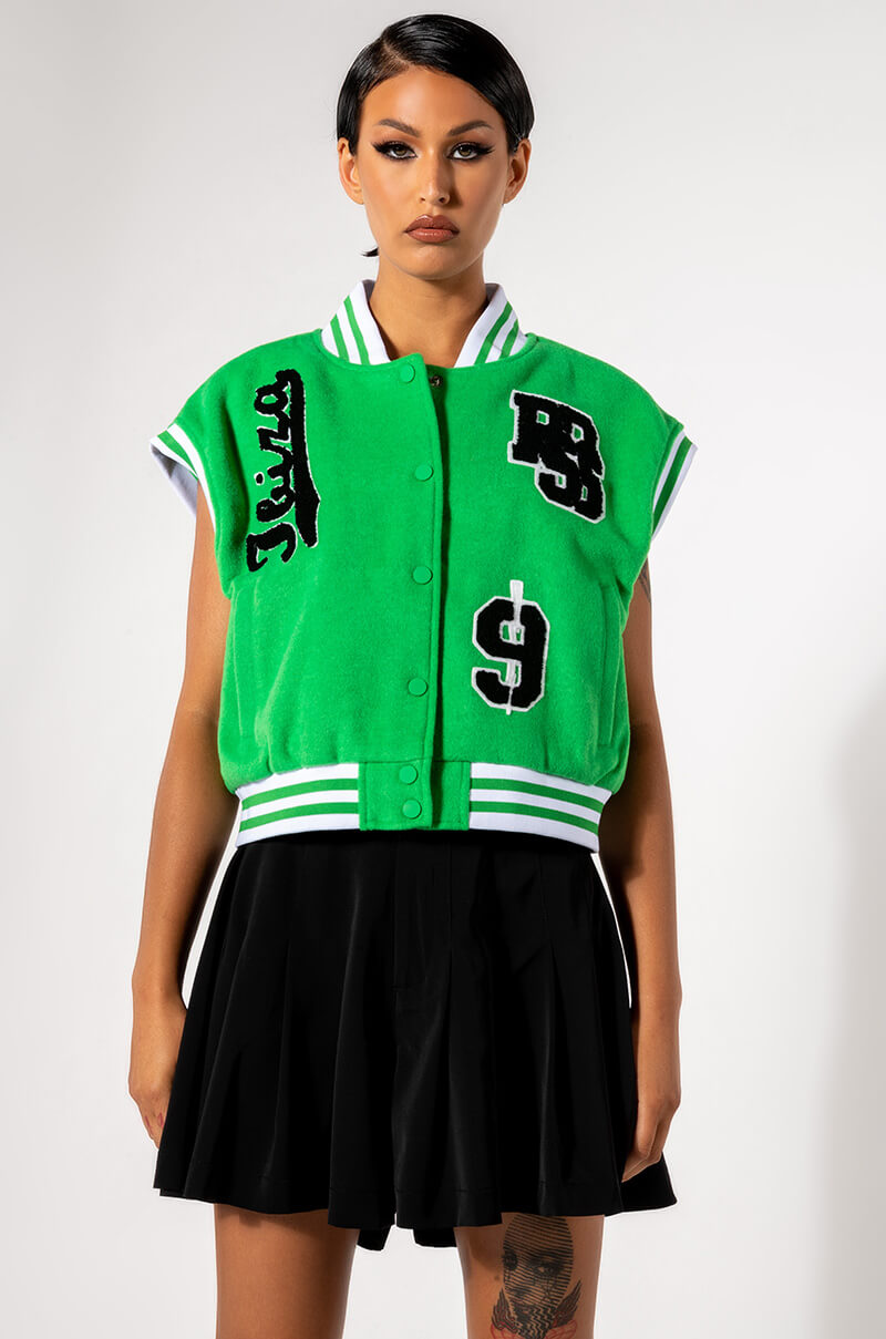 BOSTON GREEN VARSITY VEST