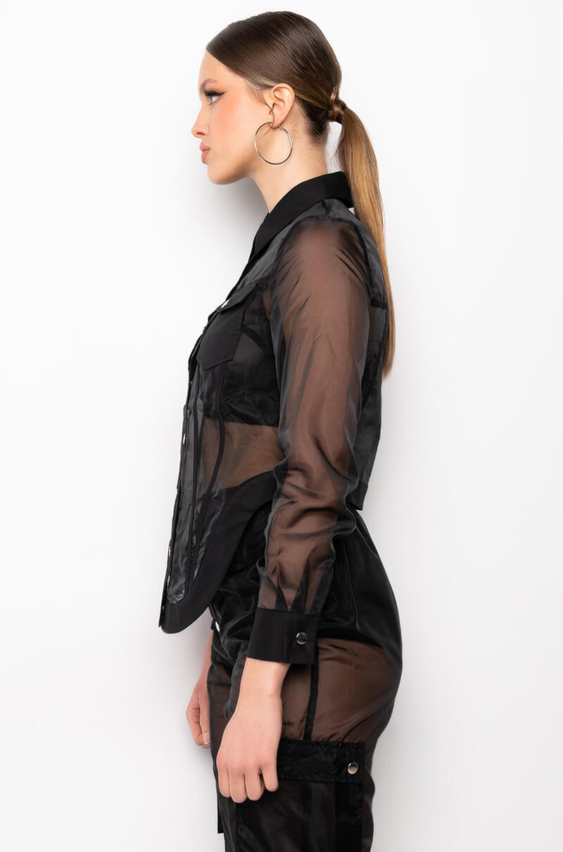 INCOGNITO SHEER BUTTON DOWN