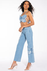 INFINITY BUTTERFLY BANDEAU TOP