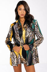 INTO THE WILD SATIN BODYSUIT