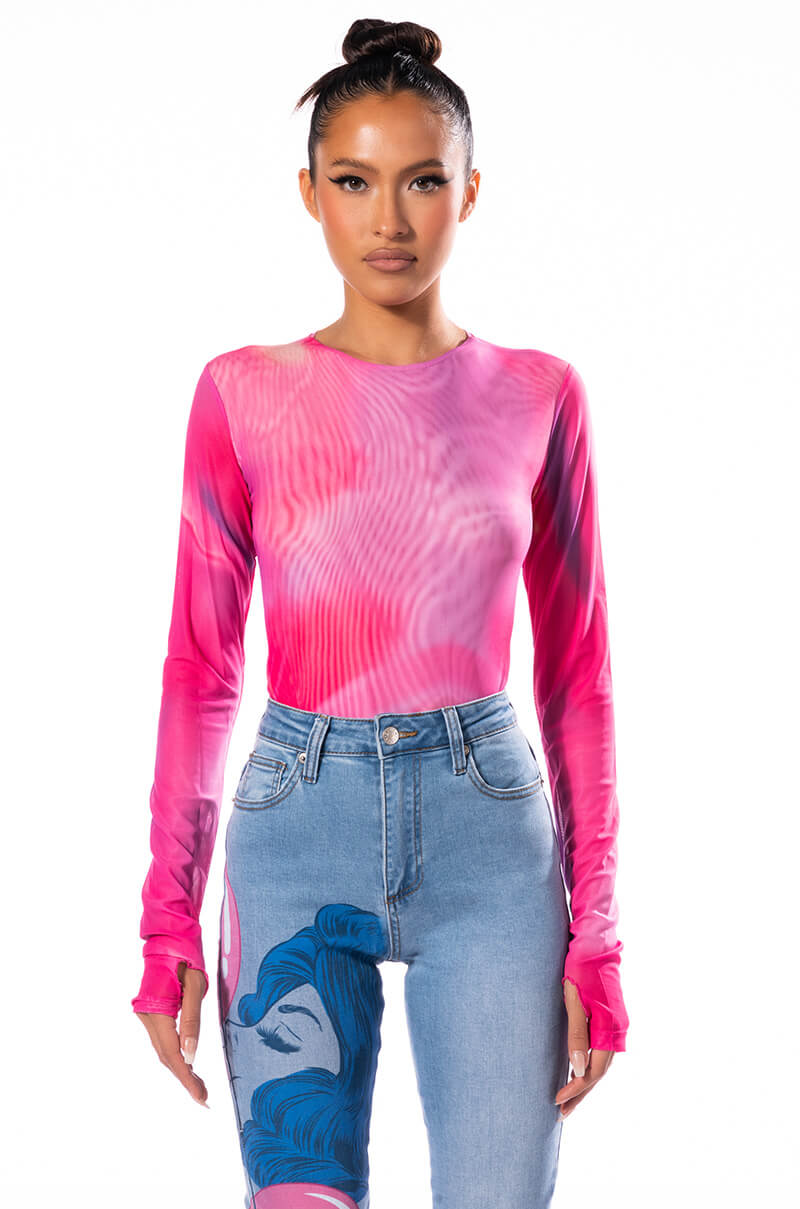 IRIS LONG SLEEVE MESH BODYSUIT