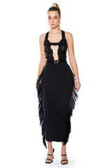 IRMA FRINGE MAXI SKIRT