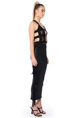 IRMA FRINGE MAXI SKIRT