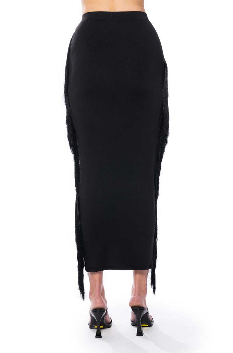 IRMA FRINGE MAXI SKIRT