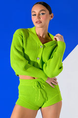 IRREPLACEABLE RHINESTONE BUTTON CARDIGAN