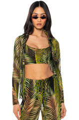 ISLAND ESCAPE MESH BRALETTE TOP