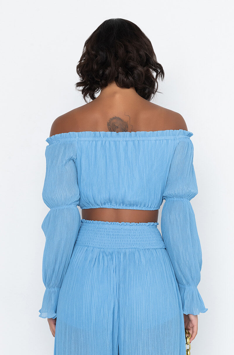 IT WAS FUN CROP BLOUSE