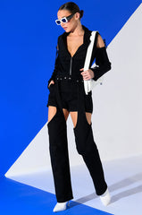 ITS A VIBE DENIM SHORT AND CHAPS JEAN