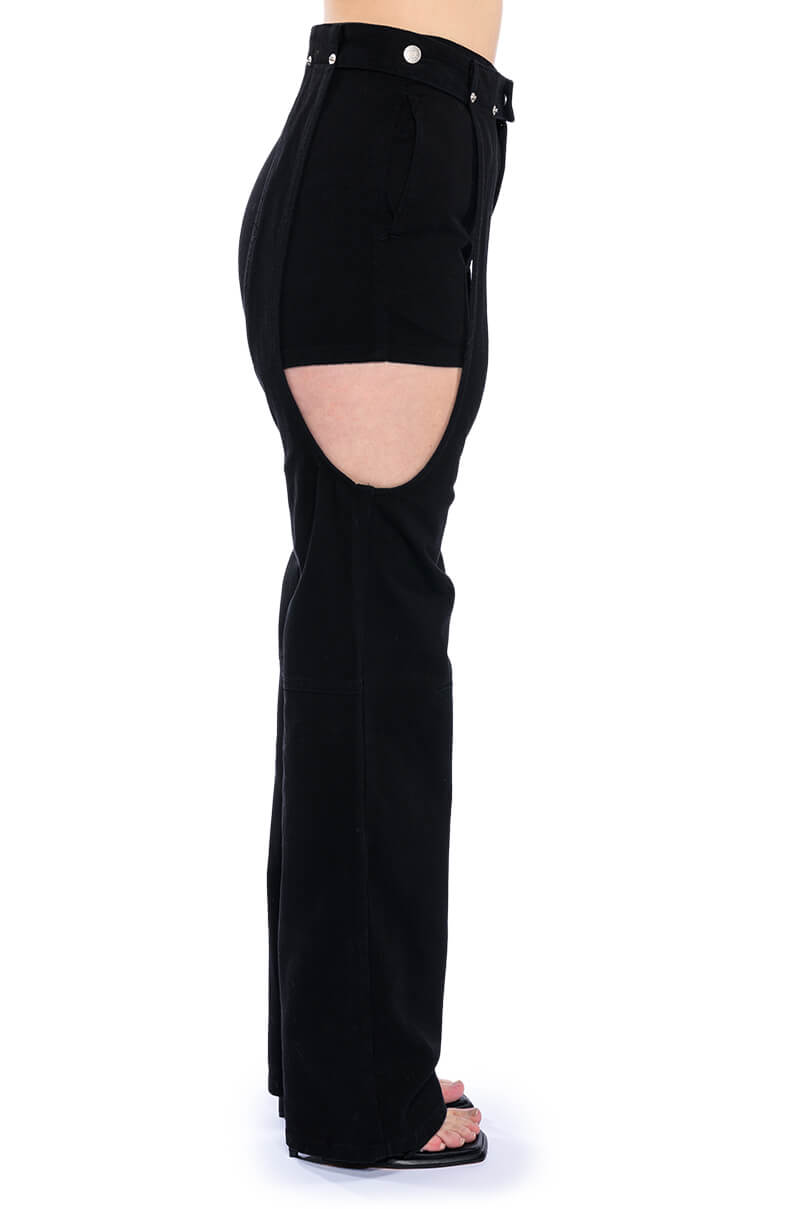 ITS A VIBE DENIM SHORT AND CHAPS JEAN